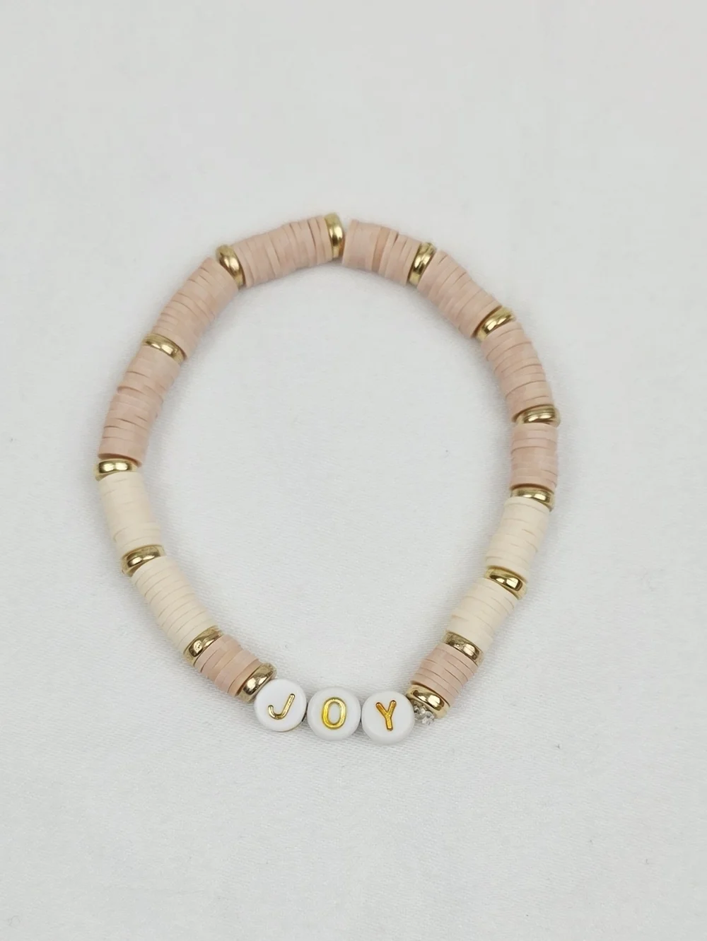 Handmade Clay Bead Joy  Bracelet